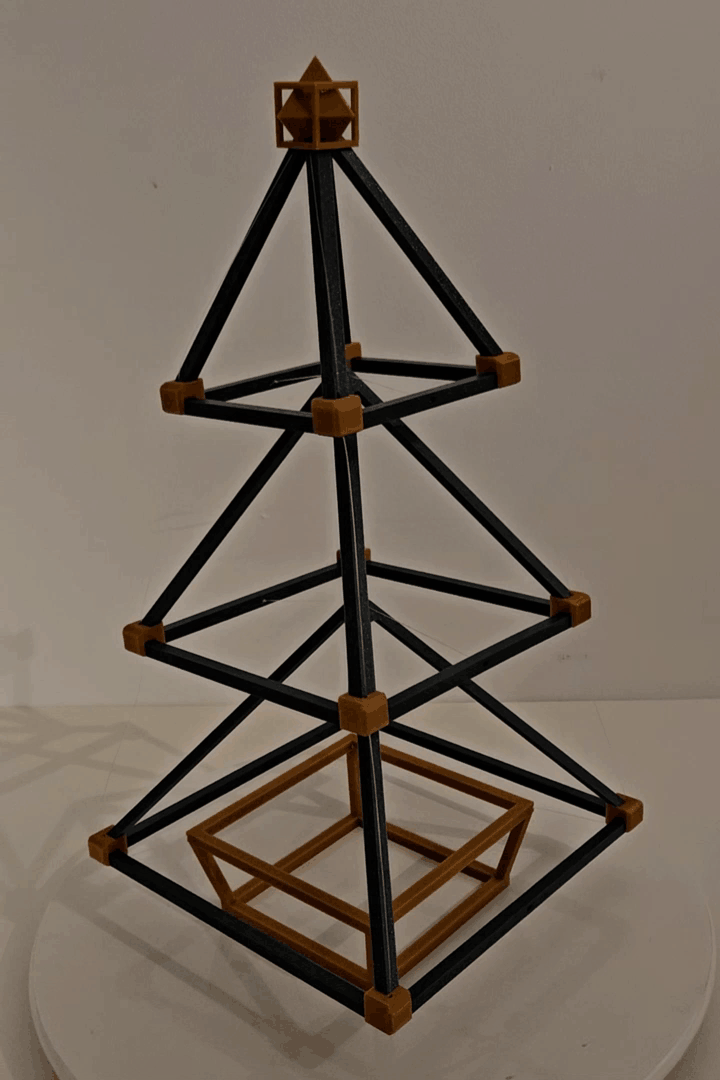 A 360 degree animation of the tensegrity tree